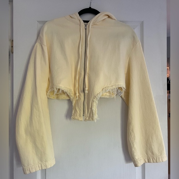 Zara Ripped Jean Jacket/Top - Picture 2 of 4